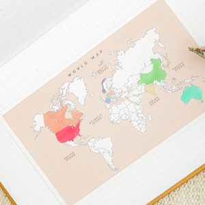 World Map Sticker to Track Places I've Traveled Map Tracker Sticker for ...