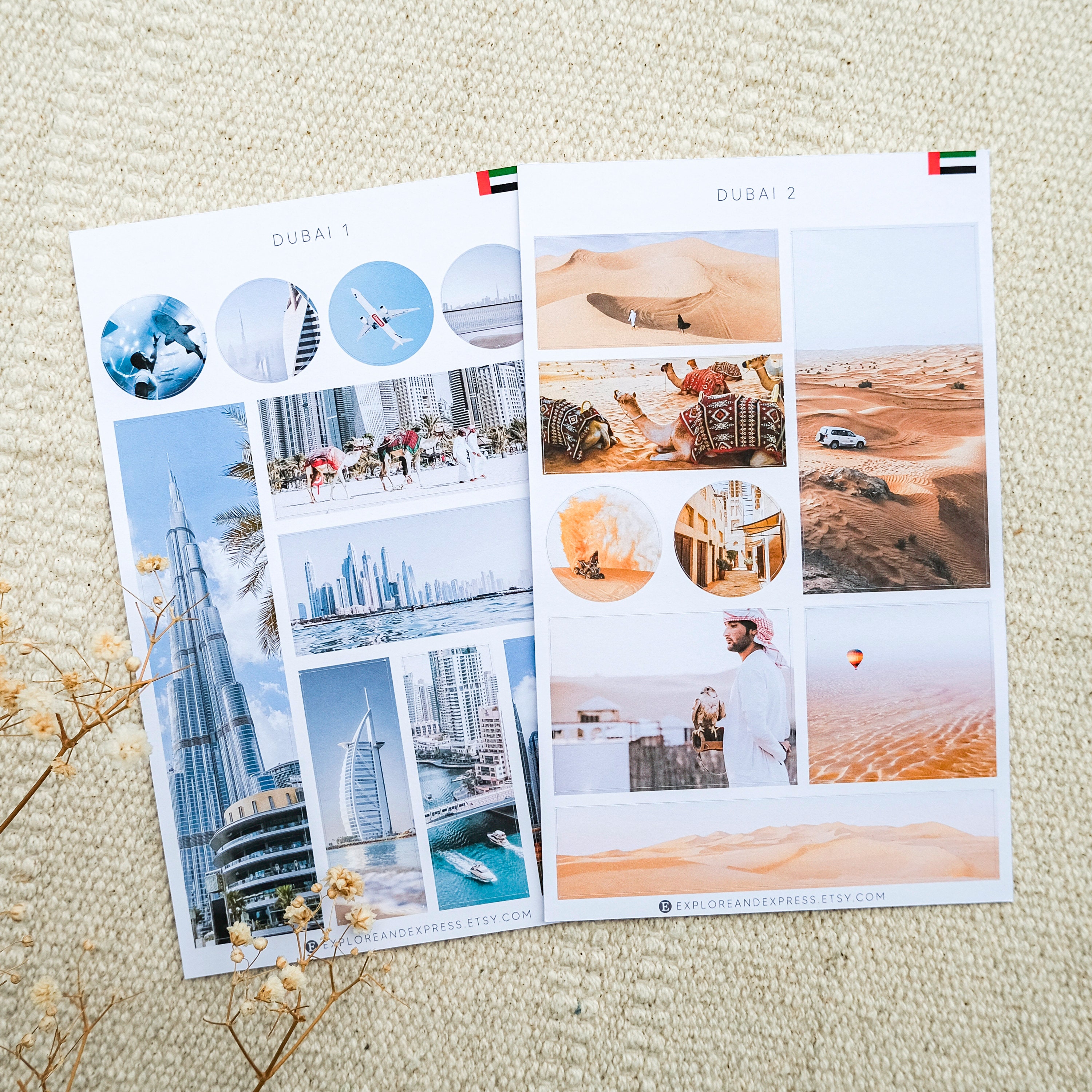 Dubai Trip Stickers, United Arab Emirates Travel Stickers for Travel