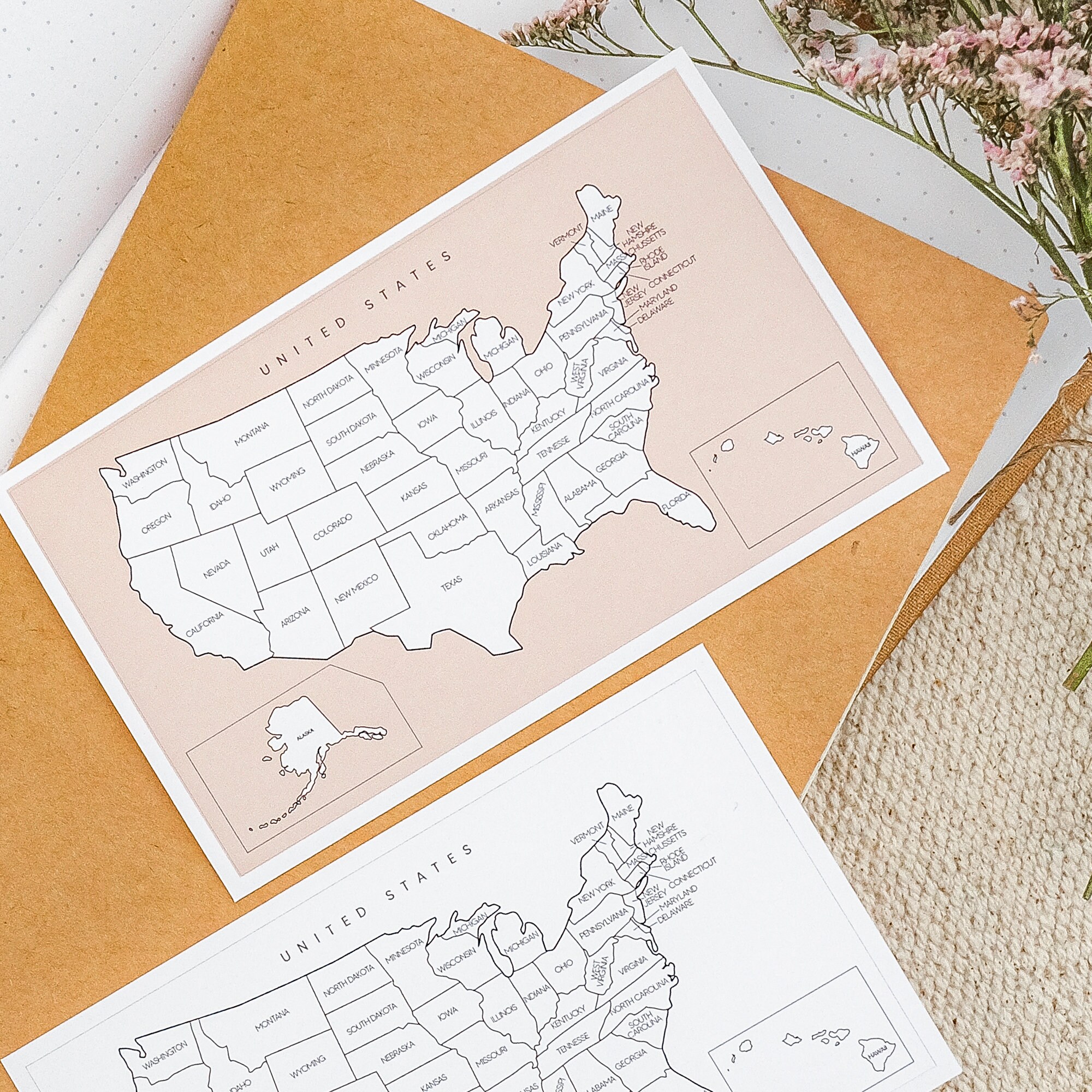 United States Map Sticker USA Travel Tracker Sticker of US Map Planner ...