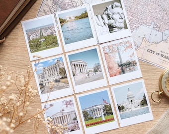 Washington DC Capitol Photo Stickers Set | Washington DC Landmarks | Travel Journal Stickers | USA Travel Stickers | United States Stickers