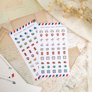 Mini adesivi per posta lumaca, adesivi per amici di penna, mini adesivi per posta felice, adesivi per attraversamento postale, adesivi carini per posta felice e cartoline