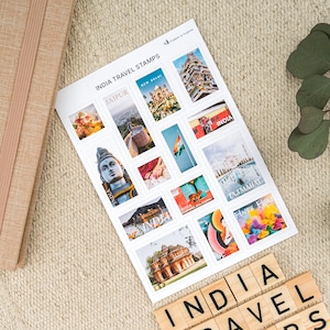 India Travel Junk Journal Bujo Postzegels Stickers Set Voor Scrapbooking DIY Craft Supplies Kaarten Maken Tijdelijke Voor Reiziger Gift