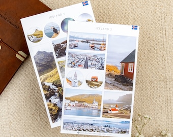 Iceland Stickers | Reykjavik Stickers | Travel Stickers | City Landmark Stickers | Iceland Travel Stickers | Iceland Nature Stickers