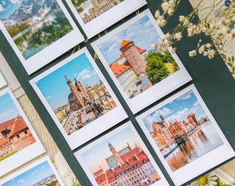 Poland Photo Sticker Set – Poland Landmarks, Travel Journal Stickers, Warsaw Krakow Gdańsk Poznań Wrocław Stickers, Poland Travel Stickers
