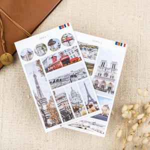 Paris Stickers – Paris Frankreich Sticker für Travel Journals, I Love Paris Sticker, City Sticker, Frankreich Wahrzeichen, Pariser Sticker