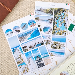 Cancun Aufkleber, Mexiko Aufkleber, Reiseaufkleber, Mexikanische Aufkleber, Wahrzeichen Aufkleber, Urlaub Aufkleber, Reisetagebuch Aufkleber