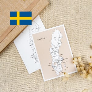 Schweden Aufkleber, Landkarte Aufkleber, Schweden Sticker, Landkarte, Aufkleber, Wandsticker, Wandsticker, Sticker