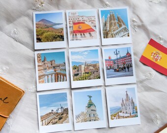Spain Landmarks Stickers, Spain Travel Stickers Set, Barcelona Madrid Seville Granada Stickers, Travel Journal Stickers