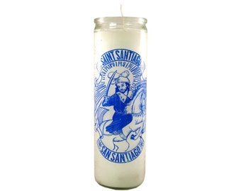 Saint Santiago (San Santiago) 7 Day Saint Candle White