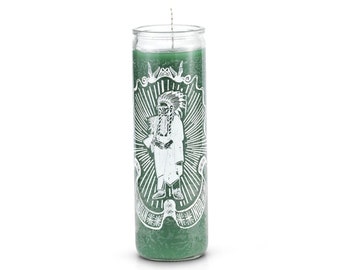 Indian 7 Day Prayer Candle Green