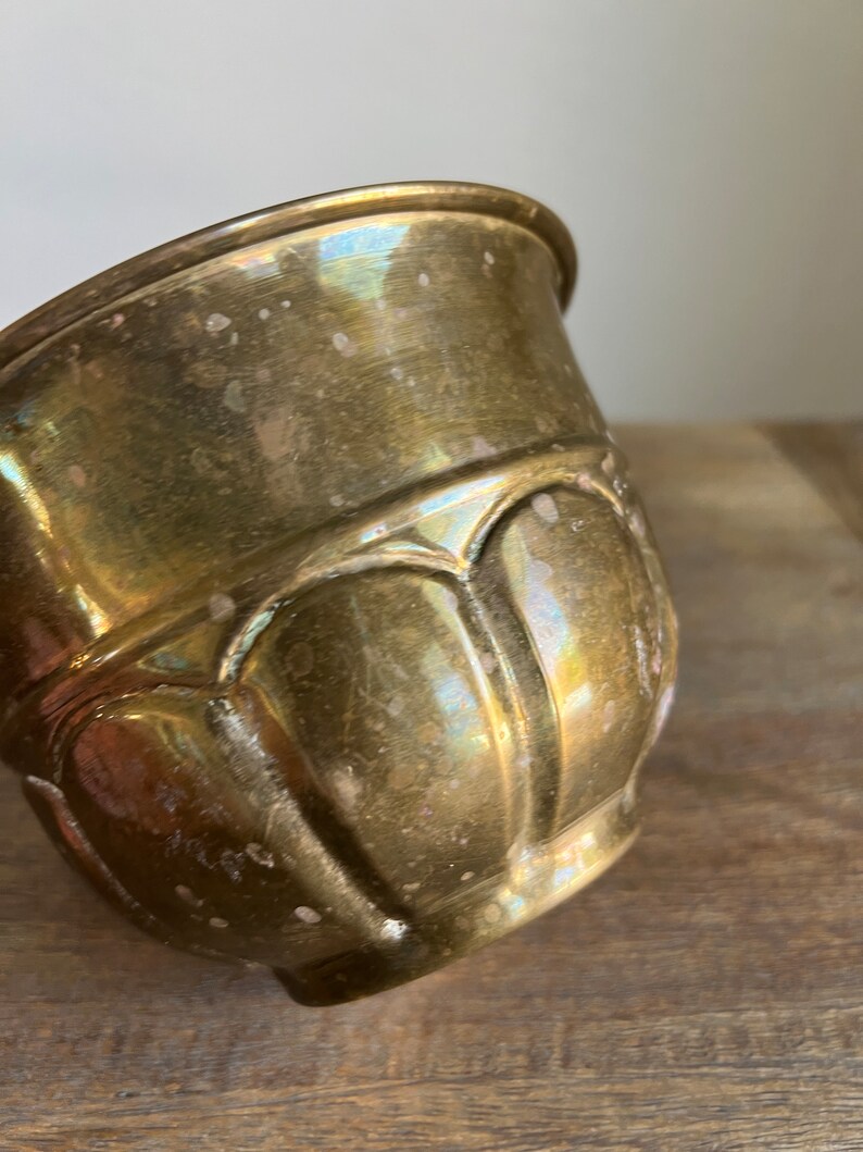 Sow Antique Brass Bowl Metal Planters, Handmade, Lightweight & Decorative