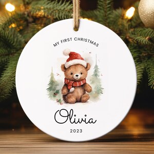 Baby&#39;s First Christmas Ornament Personalized First Christmas Ornament Custom Baby Ornament Gift for Newborn Keepsake Christmas Ornament Baby