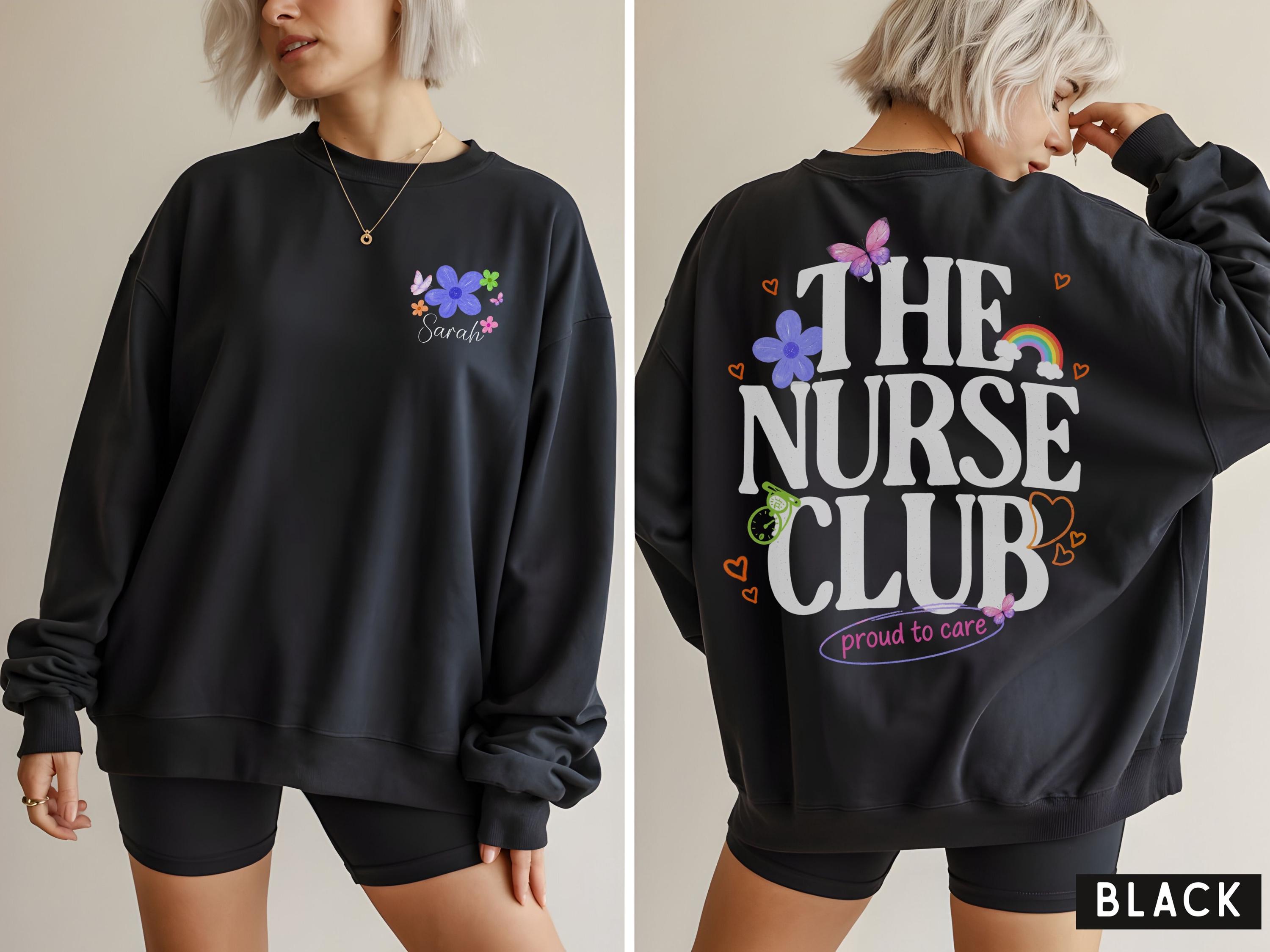 The Nurse Club Sweatshirt, Nurse Crewneck Gift, Cute Nurse Shirt, Nursing Student Gift, Healthcare Worker Trendy Sweatshirt