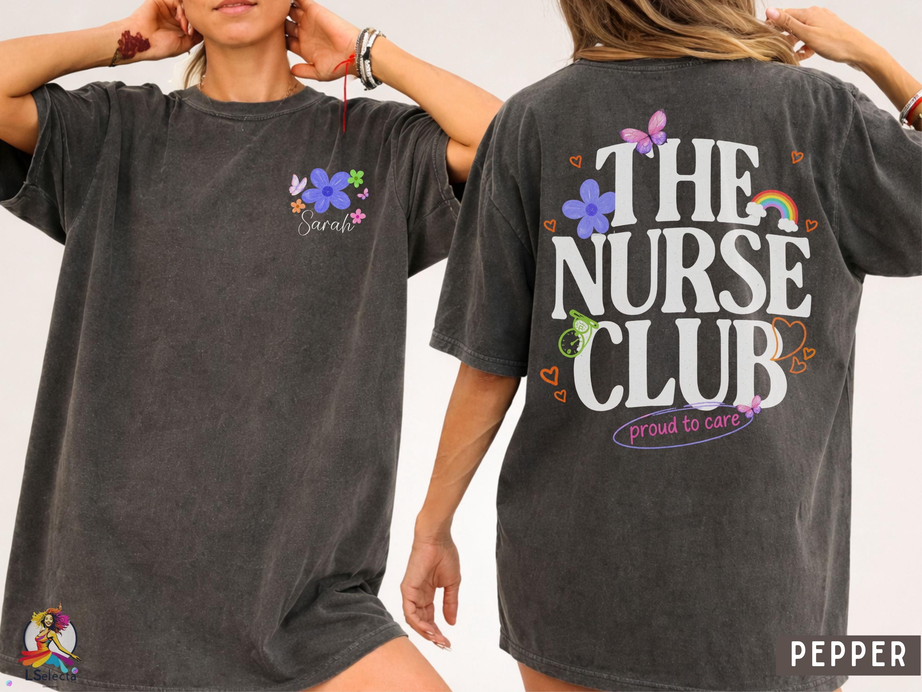 The Nurse Club Sweatshirt, Nurse Crewneck Gift, Cute Nurse Shirt, Nursing Student Gift, Healthcare Worker Trendy Sweatshirt