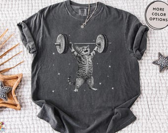 Funny Cat Lifting Shirt, Comfort Colors® Gym Tee, Workout Cat Meme T-Shirt, Unisex Fitness Pump Cover, Cat Lover Gift, Deadlift Kitty Top