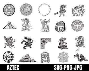 Aztec Pattern SVG Bundle: Southwestern Tribal Elements (Digital Download)