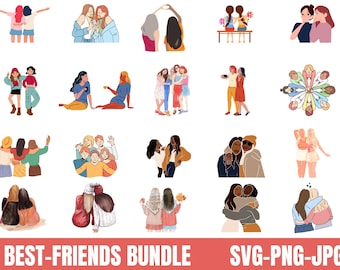 Besties SVG / Cut File / Cricut / Commercial use / Silhouette / Best Friends SVG / Friendship SVG
