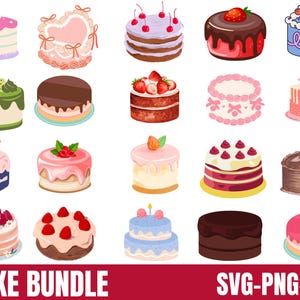 Kuchen/ Geburtstag/ Dessert/ Backen/ Hochzeit/ Clipart/ Silhouette/ cut Datei/ Cricut