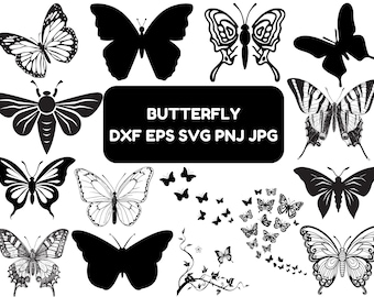 Butterfly SVG Bundle: Layered Butterfly Files for Cricut (Digital Download)