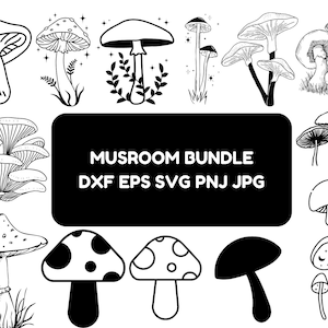 Mystical Mushroom SVG Bundle: Boho Floral Designs (Digital Download)