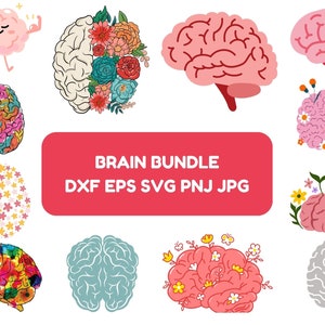 Brain SVG, Brain Cut File, Brain JPG, Brain PNG, Brain Clipart, Brain Silhouette, Brain Cricut, Brain Logo, Brain Bundle, Pdf, Ai