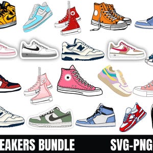 Sneaker Cut-Datei, Sneaker Clipart, Silhouette, Cricut, persönliche und kommerzielle Nutzung, Luft, INSTANT Download, DIGITALE Datei