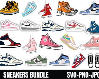 Sneaker Svg, Sneaker Cut File, Sneaker Digital Clipart, Silhouette, Cricut, Personal and Commercial Use, Air, INSTANT Download, DIGITAL File