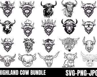 Highland Cow, Baby Cow Svg, Cow Head Svg, Highland Cow Clipart, Cow Face Svg, Highland Heifer Svg, Floral Cow Svg, Cute Highland Cow