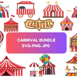 Circus clipart, circus printable , circus PNG and SVG, Carnival Clip Art, Jokers, Circus Tent Clipart, Circus set, Instant Download