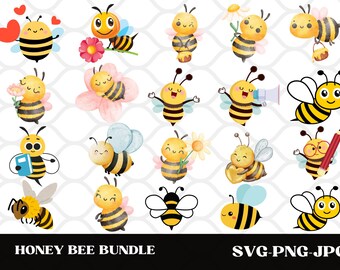 Bee Svg Bundle, Bee Hive Svg, Bee Png, Honeycomb Svg, Bee Clipart, Queen Bee Svg, Honey Bee Svg, Cute Bee Svg