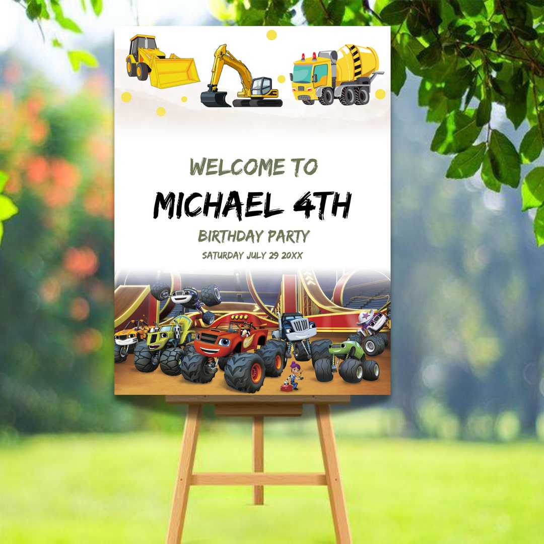 Trucks Welcome Sign Template Editable and Printable Trucks Template Trucks Welcome Sign Template Editable and Printable Trucks Template