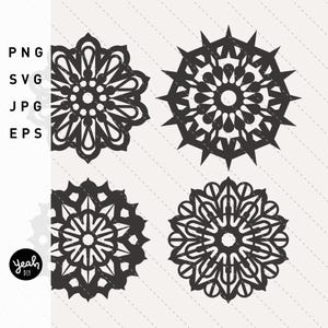 Stella / mandala per file di stampa/plotter pendente tagliato su carta (svg png jpg eps) macchina da taglio Cricut Silhouette Cameo papercut, clipart