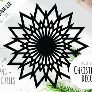 Estrela mágica para o Natal. Arquivo de impressão/plotter (SVG + PNG) Máquina de corte Silhouette Cameo Cricut, Papercut, Papercut