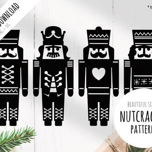 Quebra-nozes Natal: imprimir arquivo plotter (svg + png) para máquina perfuradora de papel Silhouette Cameo / Cricut máquina de corte impressora lasercut
