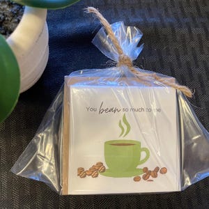 Mini 3” CARD Pack-“You Bean So Much To Me” Homemade Card Set + Mini  Envelopes