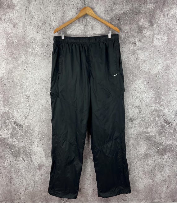 nike 00s short length nylon zip hoodie Vtg 00s Nike Nylon Track 