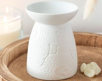 White Ceramic Constellation Oil Burner