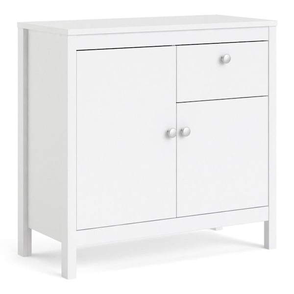 Sideboard 2 Doors 1 Drawer in White - Handmade Rustic Wooden Furniture - Made To Order