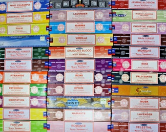 Satya Incense Sticks Nag Champa -- Insence Joss 15g Mix Match Genuine - Over 50 Scents!! --