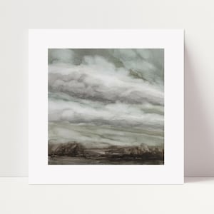 Flow with Life - Hand Painted Watercolor Painting 12 x 12 inches Original Painting of Cloud Artwork of Landscape Cloud Painting Art
