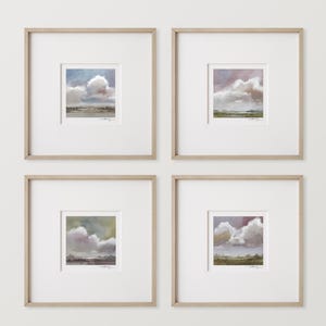 Printable Set of 4 - Art Prints 8x8 inches Mini Art Printable Abstract Landscape Paintings inches digital download Watercolor Print