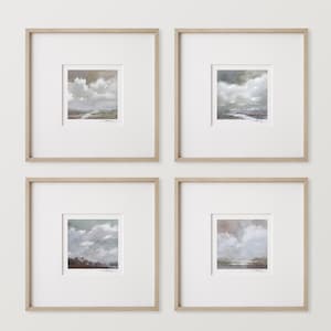Printable Set of 4 - Art Prints 8x8 inches Mini Art Printable Abstract Landscape Paintings inches digital download Watercolor Print