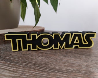 Personalized 3D name "Space" style - Personalized nameplate - Name plate - 3D printing