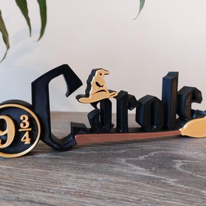 Personalized 3D name "Wizard HP" style - Personalized nameplate - Name plate - 3D printing