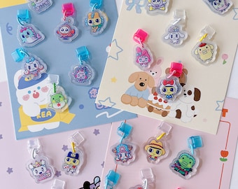 Tamagotchi Charm Angle & Monster Costume Dust Plug Tamagotchi Uni phone straps keychain  Sanrio Fantasy Ocean Toy Story One piece