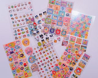 Tamagotchi Sparkling Transparent Sticker Deco Stickers Cute Kawaii Mametchi Memetchi Kuchipatchi
