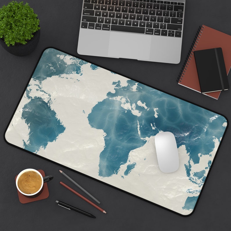 World Map Desk Mat Workstation Deskmate Home Office Accessories ...