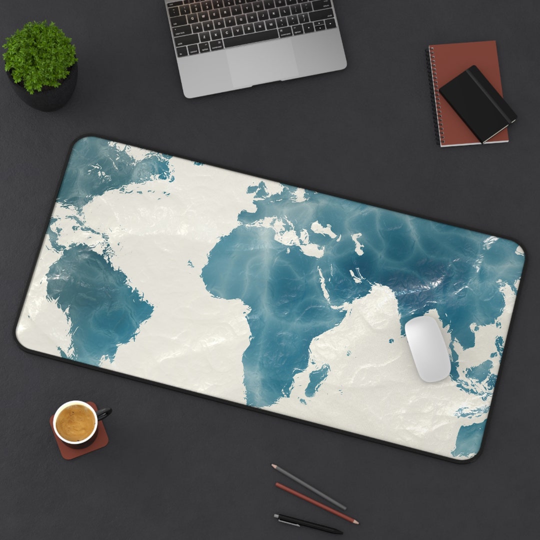 World Map Desk Mat Workstation Deskmate Home Office Accessories ...
