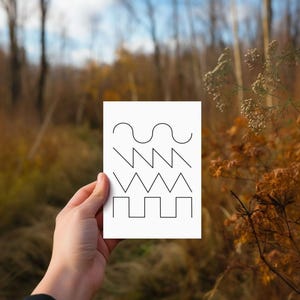 Analog Synth Waveforms - Christmas/birthday Card