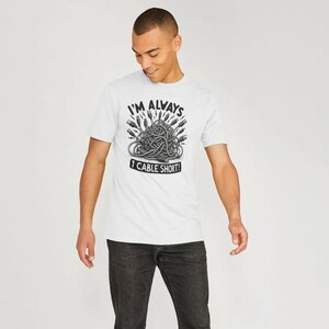 Always 1 Cable Short! 100% Organic Cotton Music Producer/engineer T-shirt
